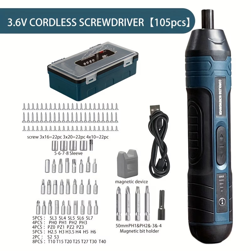 Cordless Electric Screwdriver 1300mah Multi-function