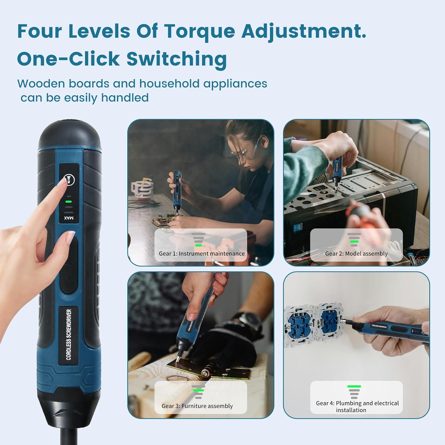 Cordless Electric Screwdriver 1300mah Multi-function