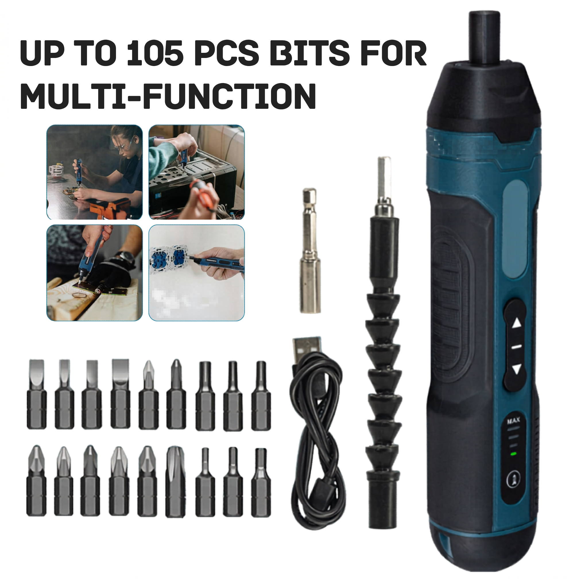 Cordless Electric Screwdriver 1300mah Multi-function